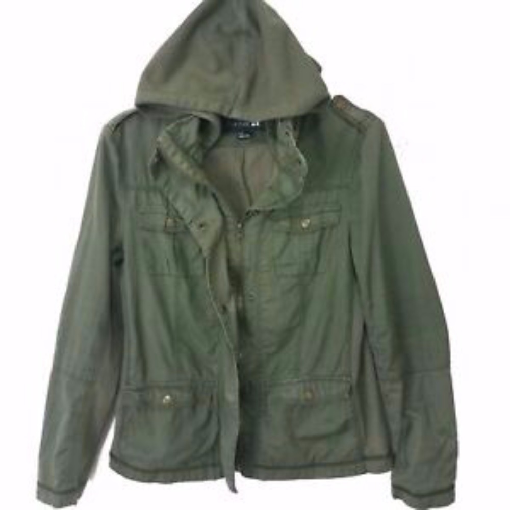 Army green Forever 21 Hooded jacket.